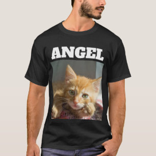 ZWART T-SHIRT MET Aangepaste Kattenfoto Huisdier