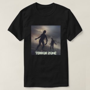 zwart T-shirt met afbeelding van zombies