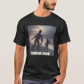 zwart T-shirt met afbeelding van zombies (Voorkant)