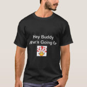 Zwart T-shirt met Buddy quotes (Voorkant)