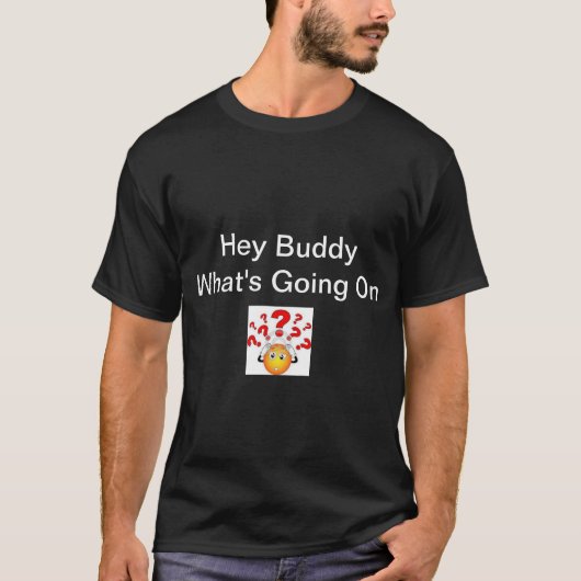 Zwart T-shirt met Buddy quotes (Voorkant)
