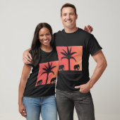 Zwart T-shirt met ellefant design (Unisex)