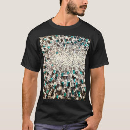 Zwart T-shirt met gekleed glasdesign