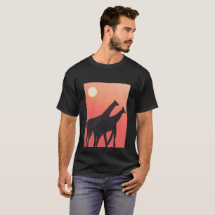 Zwart T-shirt met Giraffe design