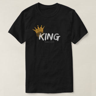 Zwart T-shirt met halflange mouwen en King-logoont