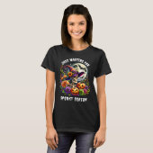 Zwart T-shirt met Halloween Skeleton (Voorkant volledig)