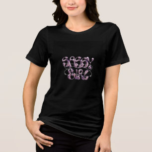 Zwart T-shirt met halve mouwen (Sassy Girl Design)
