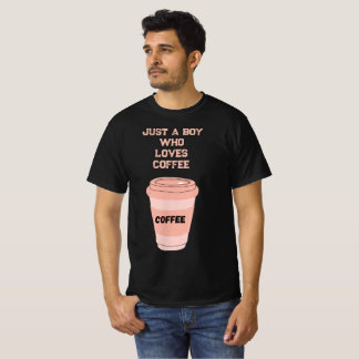 Zwart T-shirt met koffieontwerp
