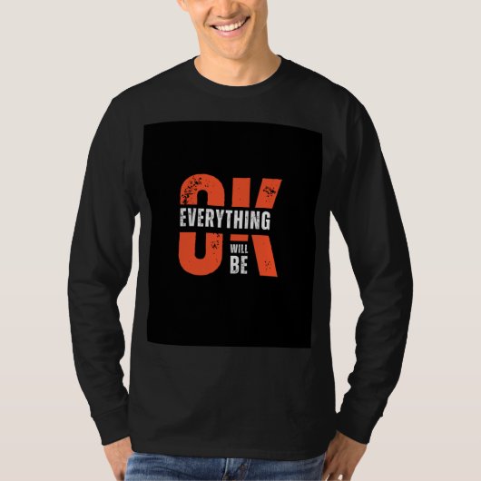 Zwart T-shirt met lange mouwen (Voorkant)