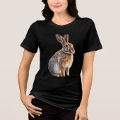 Zwart T-shirt met Rebbits Graphic (Voorkant)
