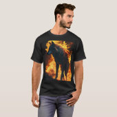 Zwart T-shirt met wolf (Voorkant volledig)