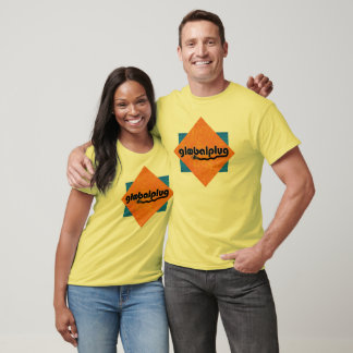 Zwart T-shirt Oranje/blauw globalplugnet