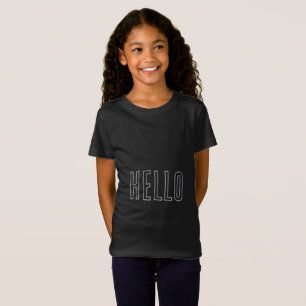 Zwart T-shirt voor meisjes met HELLO/GOODBYE