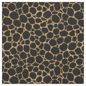 Zwart Tan Animal Print Stof (Close Up)