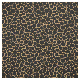 Zwart Tan Animal Print Stof