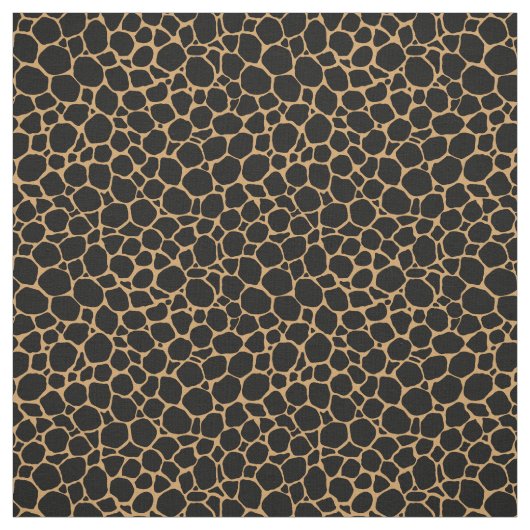 Zwart Tan Animal Print Stof (Swatch)