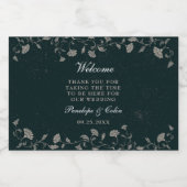  Zwart Tan Bruiloft Welkomstmand Mini Likeurfles Etiket (Enkel label)