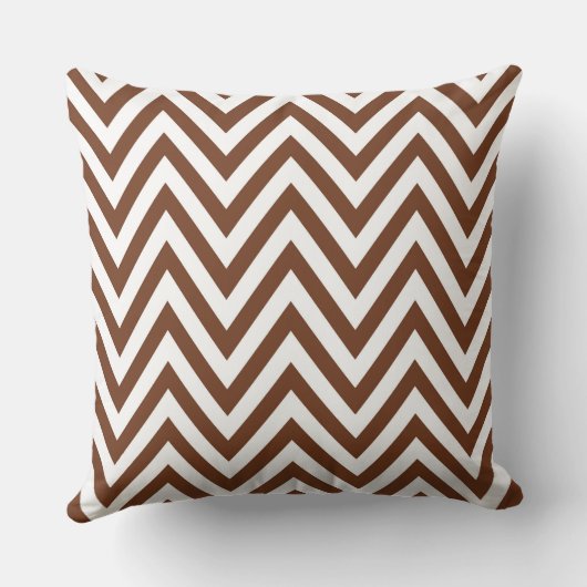 Zwart/Tan/bruin/witte Chevron Pillow Kussen (Achterkant)