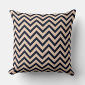 Zwart/Tan/bruin/witte Chevron Pillow Kussen (Voorkant)