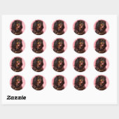 Zwart & Tan Cavalier King Charles Roze Sticker (Vel)