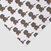 Zwart & Tan Cavalier King Charles Spaniel Patroon Tissuepapier (Detail)