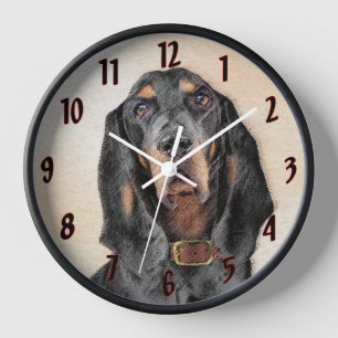 Zwart & Tan Coonhound Schilderij - Originele Honde