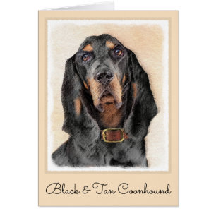 Zwart & Tan Coonhound Schilderij - Originele Honde