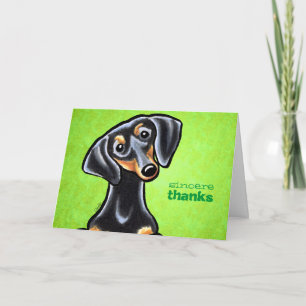 Zwart/Tan Dachshund Bedankt Aangepast