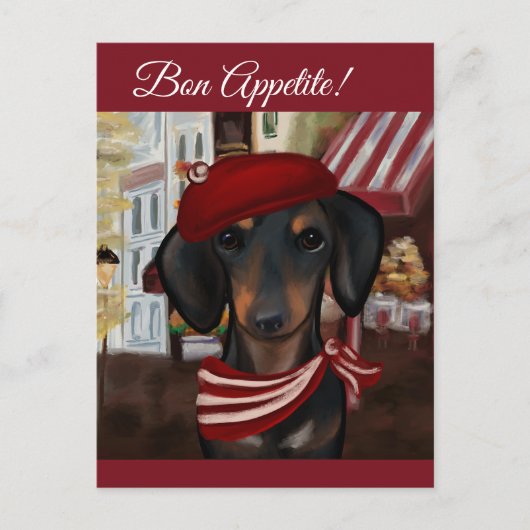 Zwart & Tan Doxie Briefkaart (Voorkant)