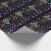 Zwart & Tan Doxie Cadeaupapier (Hoek)