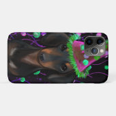 Zwart & Tan Doxie Case-Mate iPhone Case (Achterkant (horizontaal))
