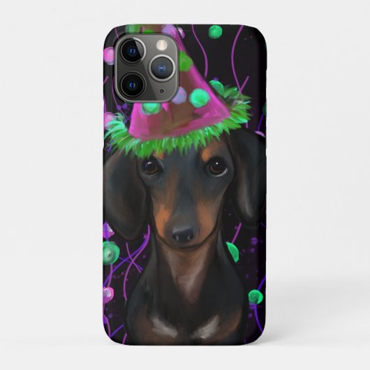 Zwart & Tan Doxie Case-Mate iPhone Case (Achterkant)