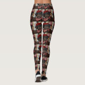 Zwart & Tan Doxie Leggings (Achterkant)