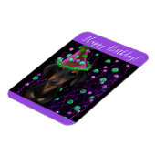 Zwart & Tan Doxie Magneet (Linkerzijde)