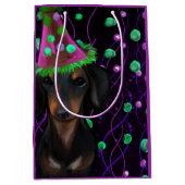 Zwart & Tan Doxie Medium Cadeauzakje (Voorkant)