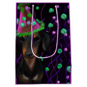 Zwart & Tan Doxie Medium Cadeauzakje (Achterkant)