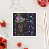Zwart & Tan Doxie Servet (Insitu)