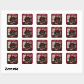 Zwart & Tan Doxie Vierkante Sticker (Vel)
