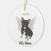 Zwart & Tan driekleurige Frenchie Sympathy Memoria Keramisch Ornament (Links)