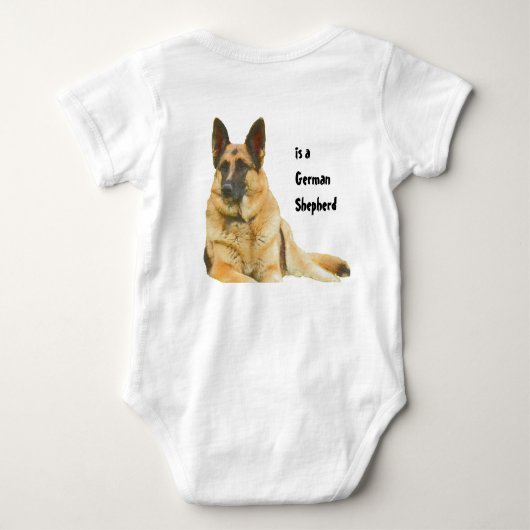 Zwart & Tan Duitse Herder Broer/Zus Romper (Achterkant)