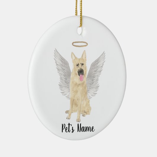 Zwart & Tan Duitse Herder Herdenking Sympathie Keramisch Ornament (Rechts)