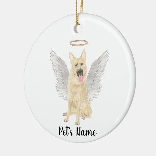 Zwart & Tan Duitse Herder Herdenking Sympathie Keramisch Ornament (Links)