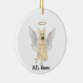 Zwart & Tan Duitse Herder Sympathie Herdenking  Keramisch Ornament (Rechts)