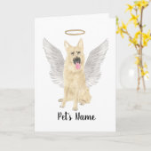 Zwart & Tan Duitse Herders Sympathie Herdenking Kaart (Gele Bloem)