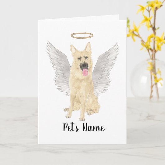 Zwart & Tan Duitse Herders Sympathie Herdenking Kaart (Gele Bloem)