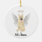 Zwart & Tan Duitse Herders Sympathie Herdenking Keramisch Ornament (Achterkant)