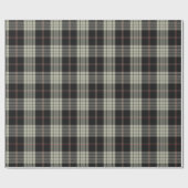 Zwart Tan Ecru Rood Tartan Plaid Cadeaupapier (Vlak)