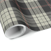 Zwart Tan Ecru Rood Tartan Plaid Cadeaupapier (Rol Hoek)
