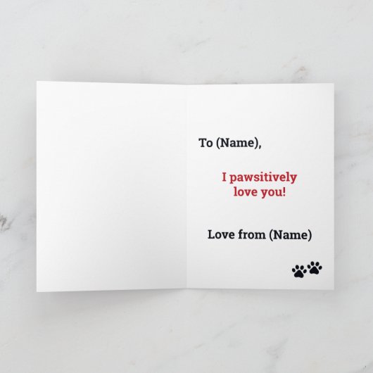 Zwart Tan Frans Bulldog Valentijnsdag Kaart (Binnen)