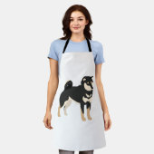 Zwart & Tan Shiba Inu Hond Eigenaar Lover Gift Schort (Gedragen)